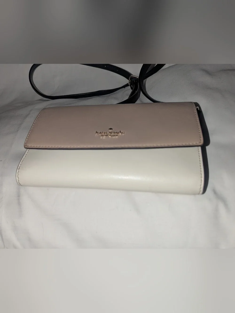 Kate Spade Staci  Colorblock Warm Beige Multi Small Flap Crossbody Bag